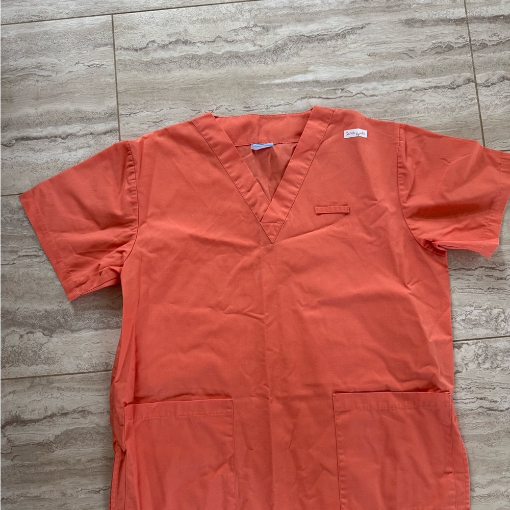 Denver Hayes Women's Orange Scrub Top